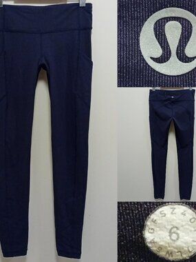 Lululemon Speed Tight V Size Size 6 Small Deep Indigo Four-Way Stretch Luxtreme